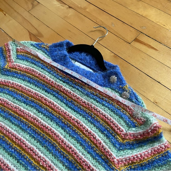 Leandra Medine x Mango wool blend colourful striped sweater - Picture 10 of 11